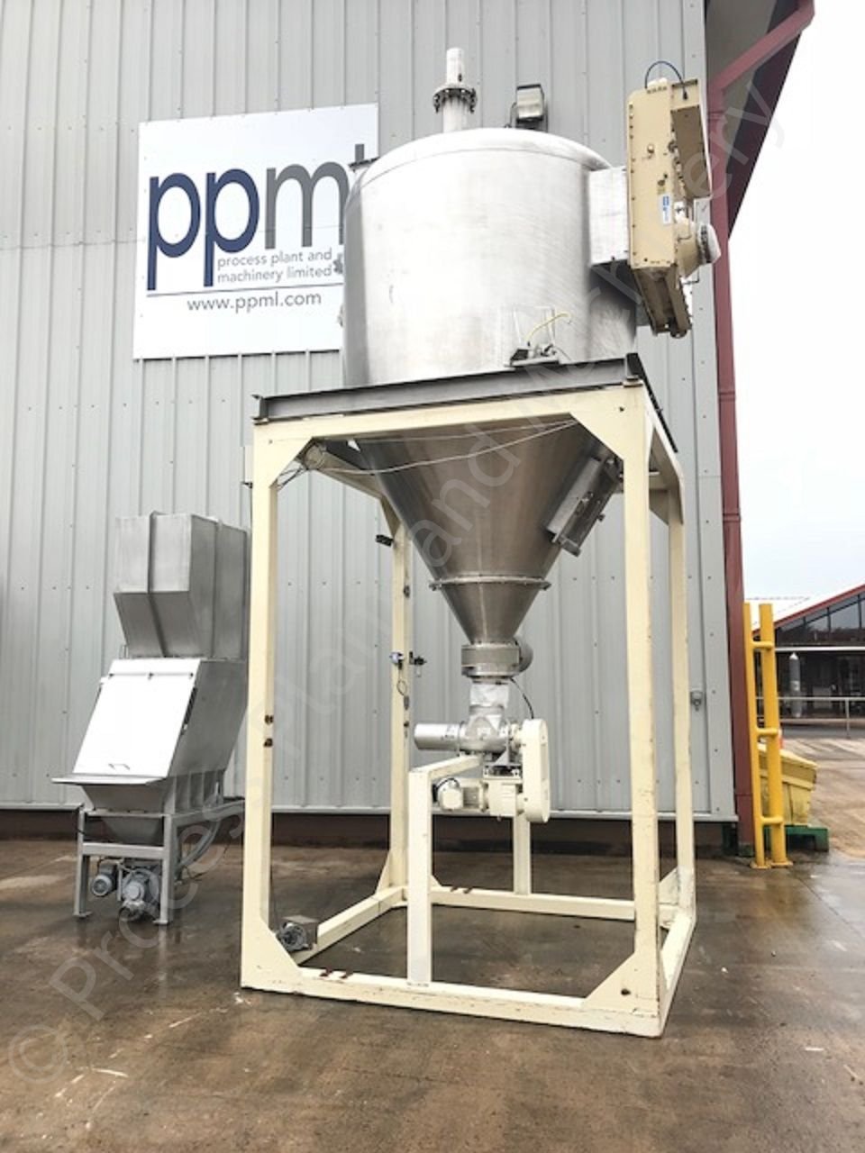 Used 3,500 Ltr Hopper on Load Cells & Rotary Valve Process Plant